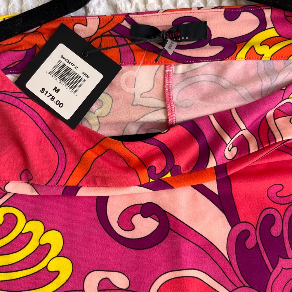 Trina Turk Floral Shift Dress in Pink, Orange & Yellow NWT - Picture 9 of 12
